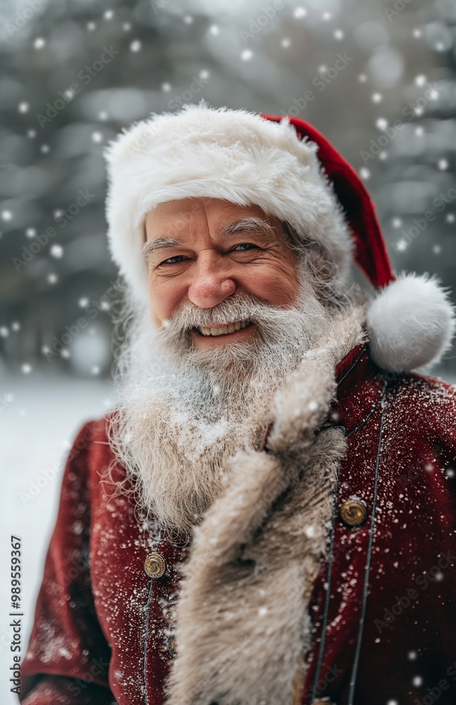 Portrait of Santa Claus looking at camera and smiling Portrait of Santa Claus looking at camera and smiling