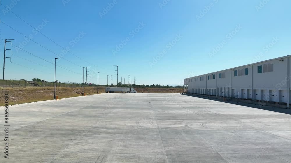 Zona de circulación de trailers en una planta industrial Zona de circulación de trailers en una planta industrial