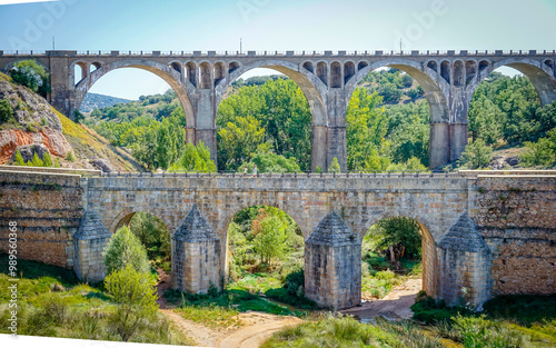 The Charles IV Bridge is a baroque monument in the city of Soria (Spain). It was built to span the Golmayo River valley. It is the only access to the city from the South.