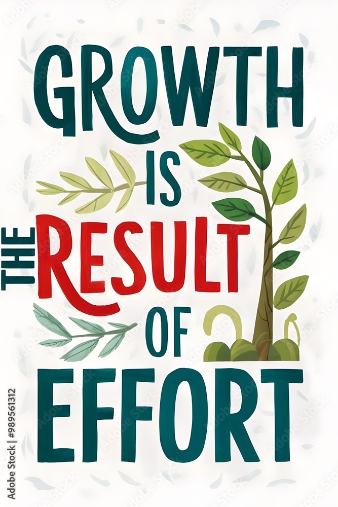 Fototapeta premium Growth is the Result of Effort