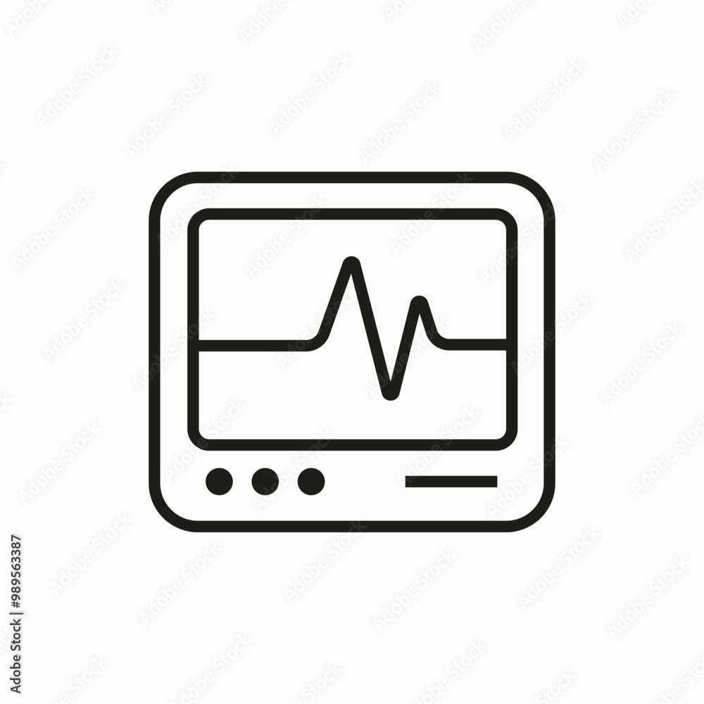 ecg monitor ekg icon sign vector ecg monitor ekg icon sign vector