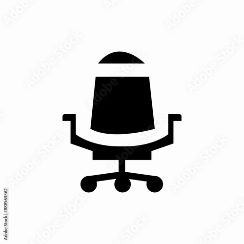 office desk chair icon sign vector