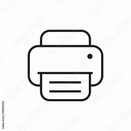 printer fax machine icon sign vector