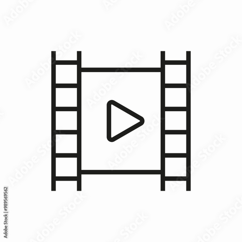 video play movie icon sign vector
