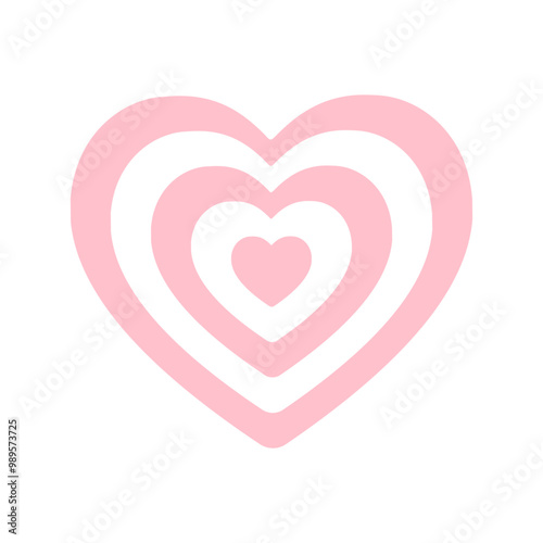 Heart layer. Love, romance, valentine, dating concepts. Flat decorative element vector design isolated illustration.