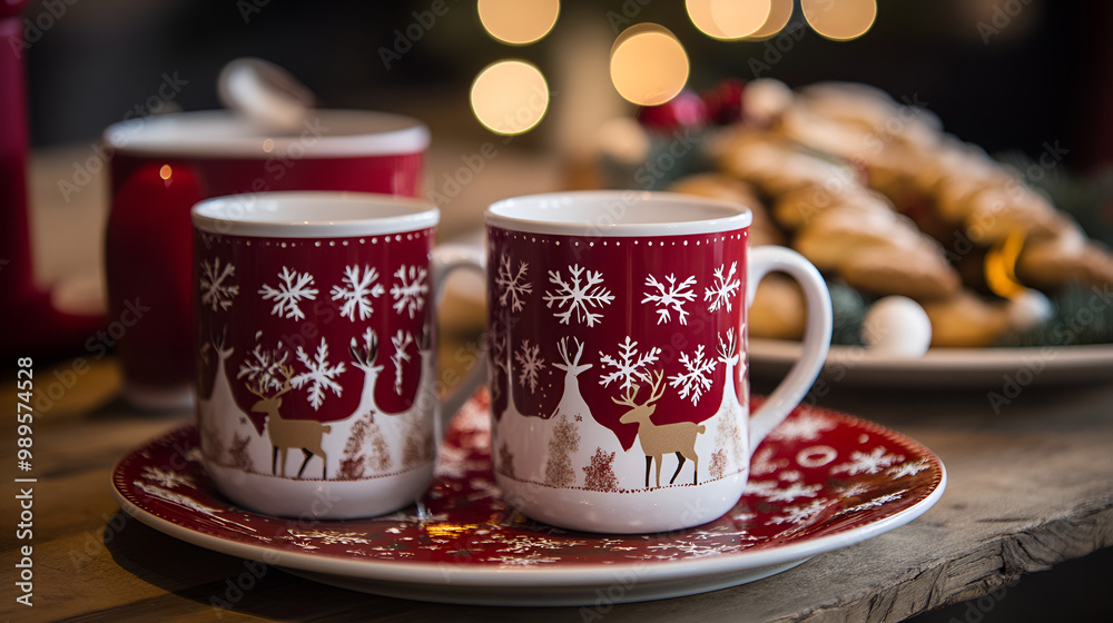 Scandinavian-Inspired Red and White Christmas Mugs with Snowflake Patterns, Cozy Winter Coffee Cups
Beautiful Scandinavian-style Christmas mugs in red and white, adorned with intricate snowflake patte Scandinavian-Inspired Red and White Christmas Mugs with Snowflake Patterns, Cozy Winter Coffee Cups
Beautiful Scandinavian-style Christmas mugs in red and white, adorned with intricate snowflake patte