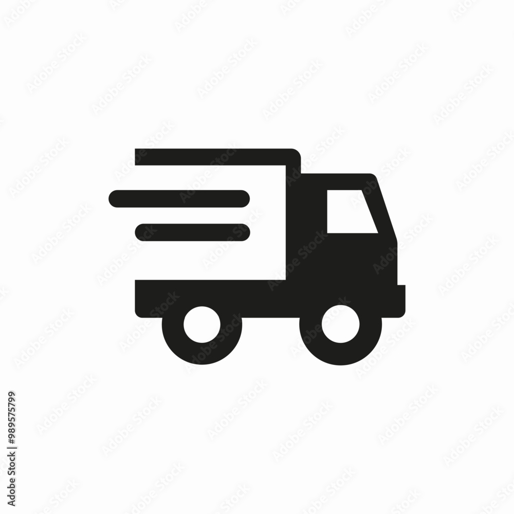 delivery truck transport icon sign vector