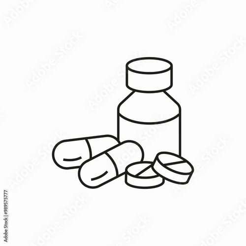 bottlr drug pill capsule icon sign vector