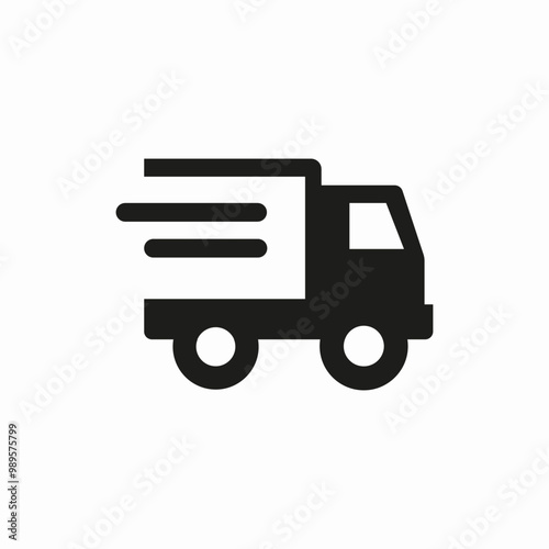 delivery truck transport icon sign vector
