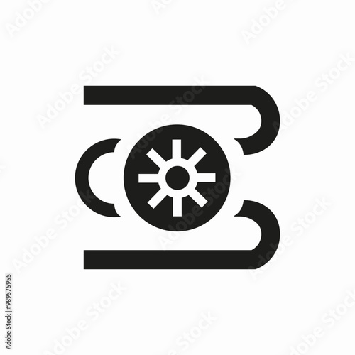 heating system icon sign vector