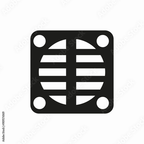 ventilation grille air vent icon sign vector