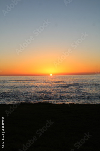 Sunset over the Pacific Coast from Fiscalini Ranch Preserve, California