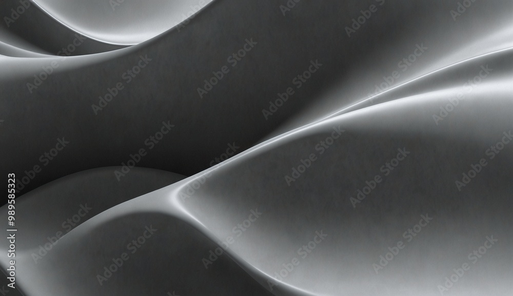 Abstract close-up of smooth flowing gray lines and curves pattern. Abstract close-up of smooth flowing gray lines and curves pattern.