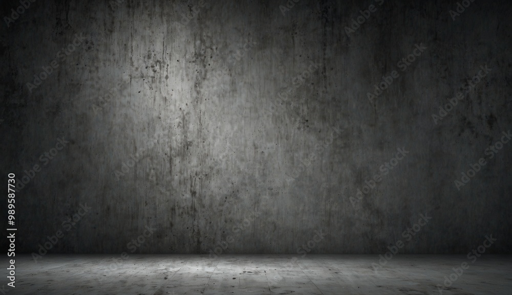 Empty concrete room with a dark and worn texture all around Empty concrete room with a dark and worn texture all around