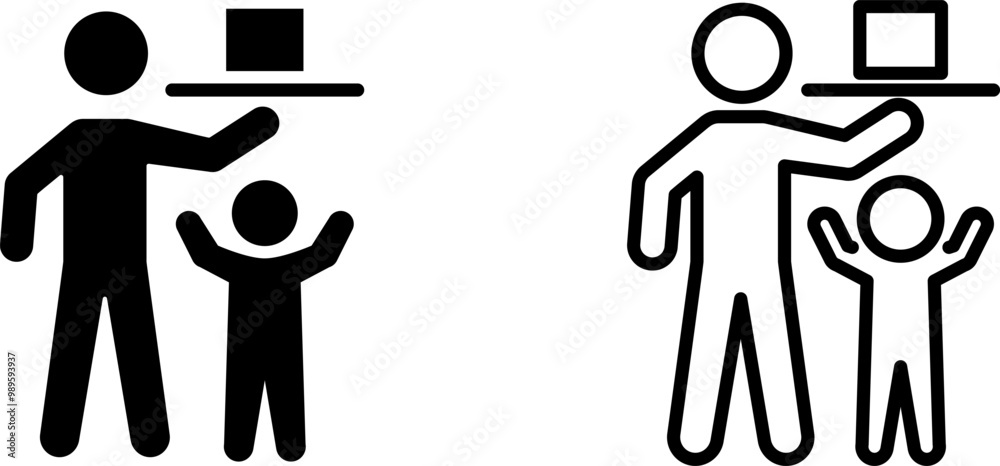 Keep Away Children icon , vector illustration Keep Away Children icon , vector illustration
