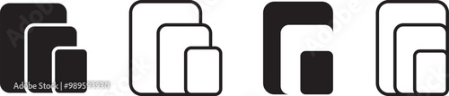 Different compartments icon, vector illustration