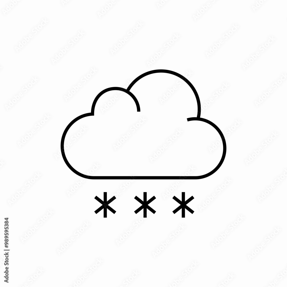 cloud winter cold weather icon sign vector cloud winter cold weather icon sign vector