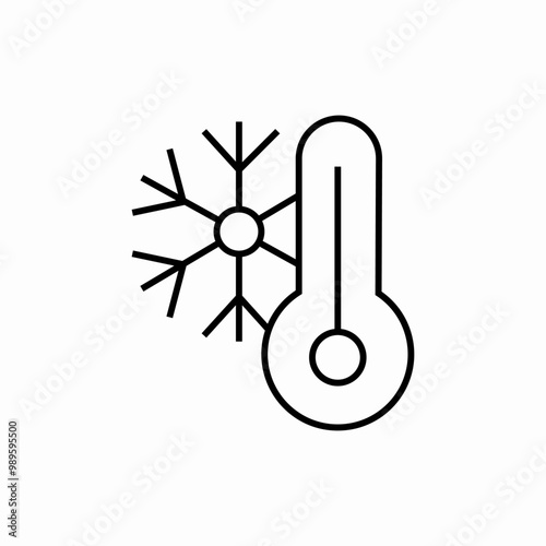 freeze temperature cold weather icon sign vector