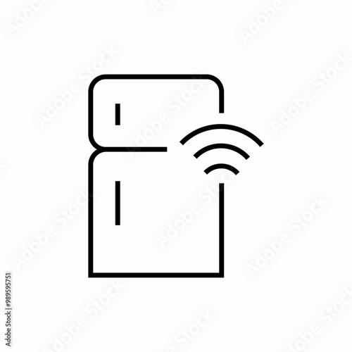 smart refrigerator icon sign vector