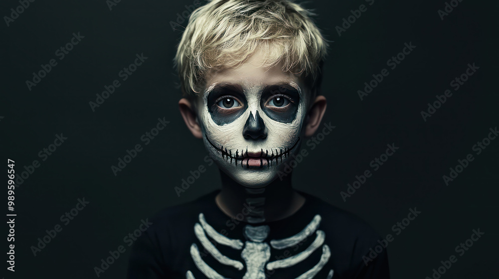 portrait of a boy with a mask portrait of a boy with a mask