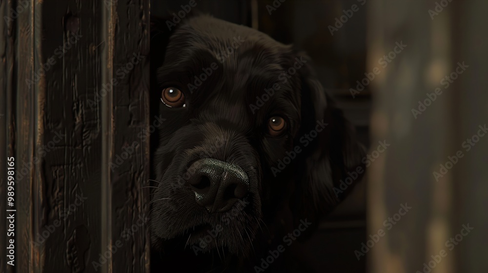 Black Labrador Retriever Portrait: A Close-Up Look at a Faithful Companion Black Labrador Retriever Portrait: A Close-Up Look at a Faithful Companion