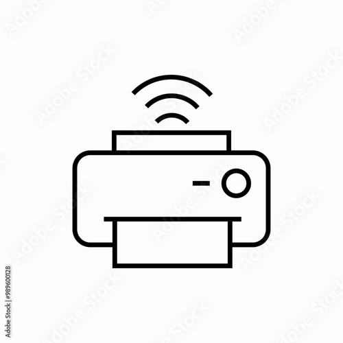 wireless printer icon sign vector