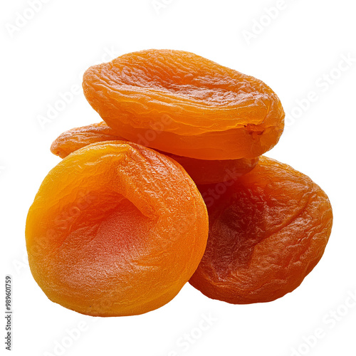 Dried apricots isolated on white background
