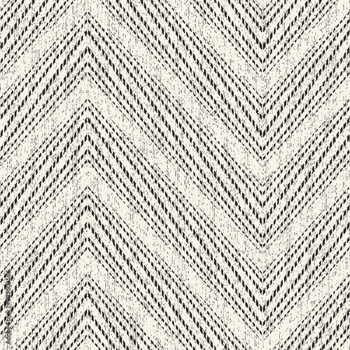 Monochrome Grain Striped Chevron Pattern