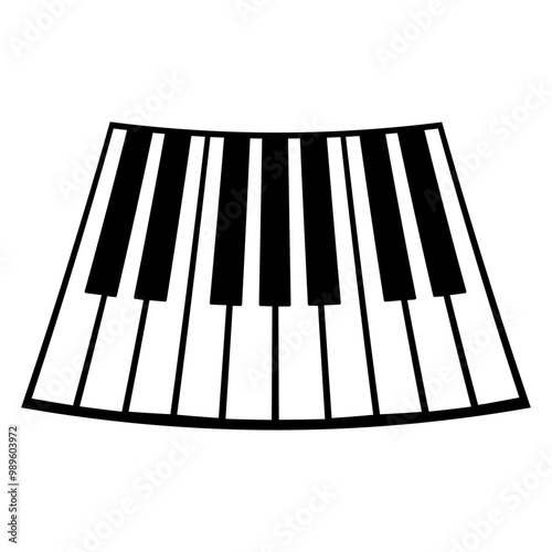 Grand Piano Organ Synthesizer Keyboard Music Logo Design Lover Art Vector Illustration Card T-Shirt Poster Sticker Graphic Print Decorative Drawing Isolated Logo Decoration Symbol Creative Cool Style
