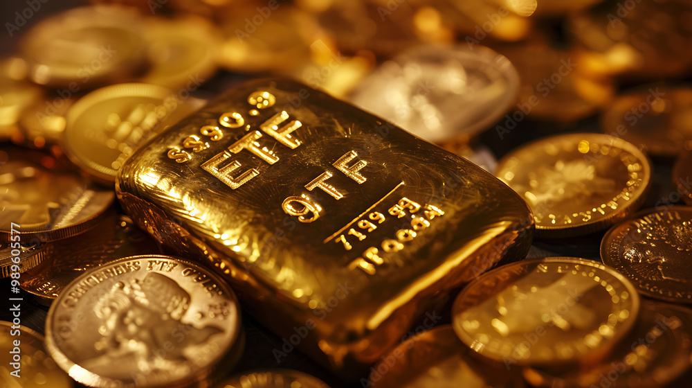 a large gold bar with the inscription a large gold bar with the inscription
