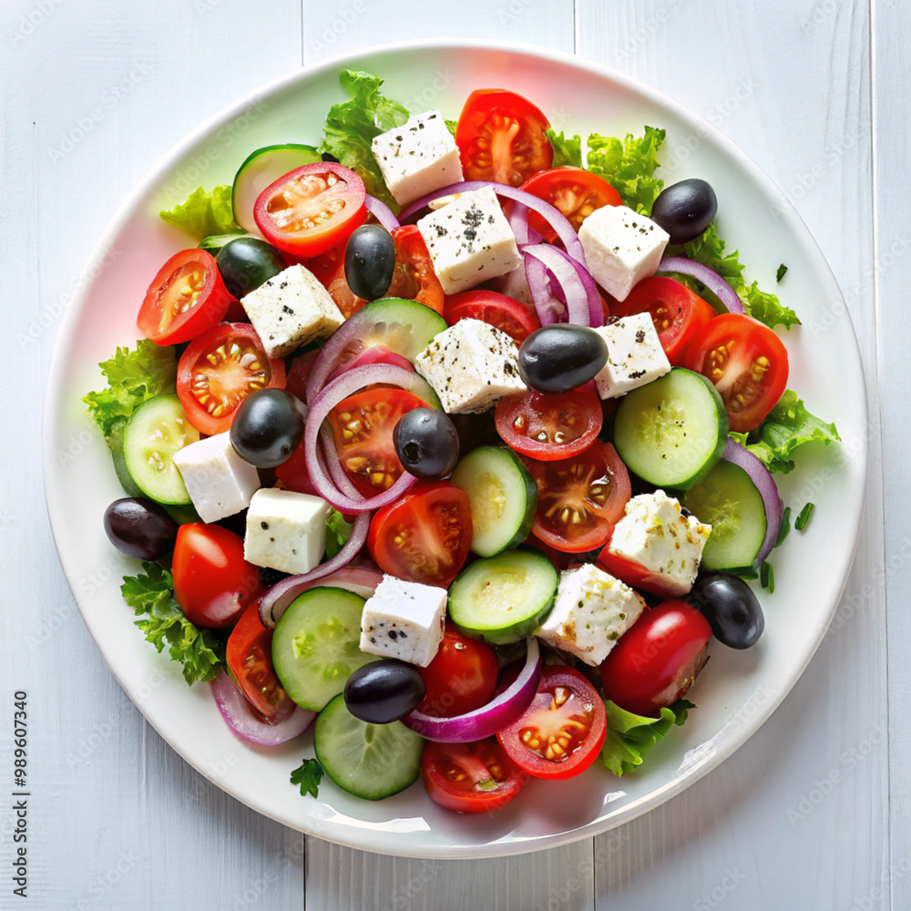 salad with feta cheese salad with feta cheese