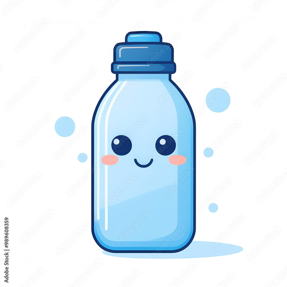 Uśmiechnięta butelka wody