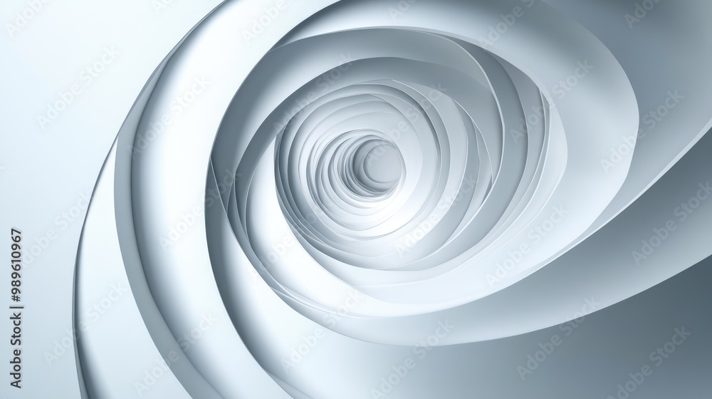 Dynamic concentric shapes with a flowing white to grey gradient, creating an abstract, modern design with depth and clean lines Dynamic concentric shapes with a flowing white to grey gradient, creating an abstract, modern design with depth and clean lines