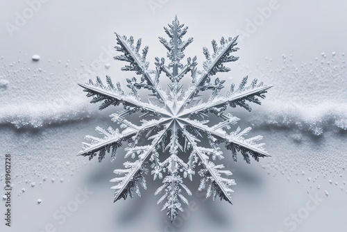 Stunning Snowflake Close-Up Collection on Pure White Background Showcasing Intricate Natural Ice Crystal Designs