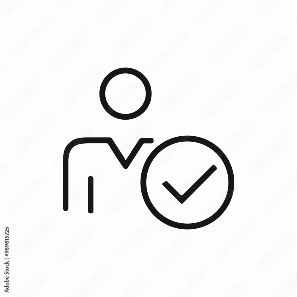 Obraz premium human checked icon sign vector