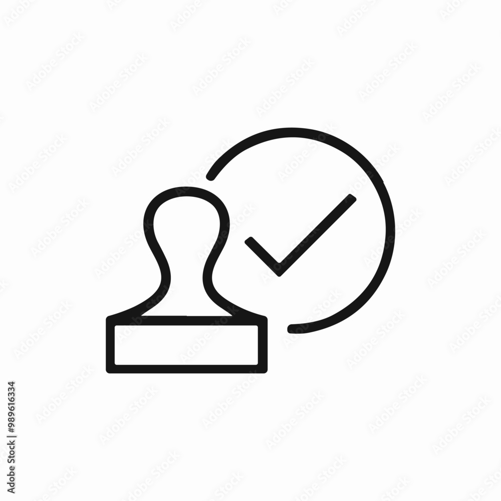 stamp signature check mark icon sign vector stamp signature check mark icon sign vector