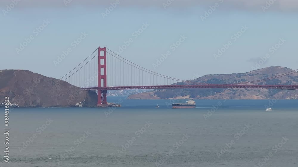 Aerial view of Golden Gate Bridge in San Francisco. Iconic golden gate bridge spanning the bay with scenic water and urban landscape, San Francisco, United States. Aerial view of Golden Gate Bridge in San Francisco. Iconic golden gate bridge spanning the bay with scenic water and urban landscape, San Francisco, United States.