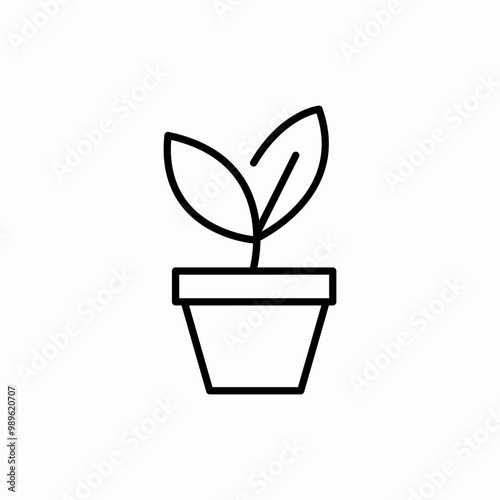 pot plants icon sign vector