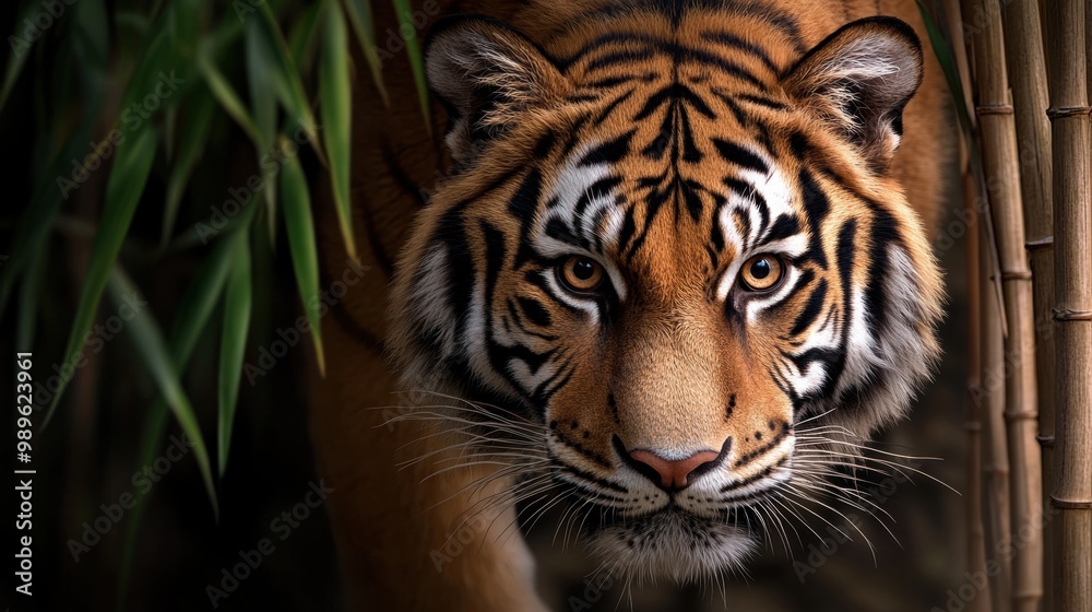 A tiger is looking at the camera with its eyes closed, AI A tiger is looking at the camera with its eyes closed, AI