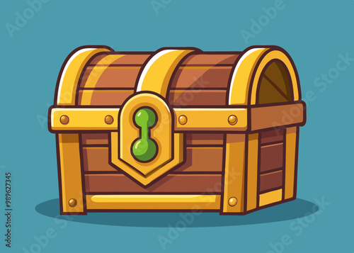 Treasure Chest, Wealth and Hidden Fortune Vector Illustration