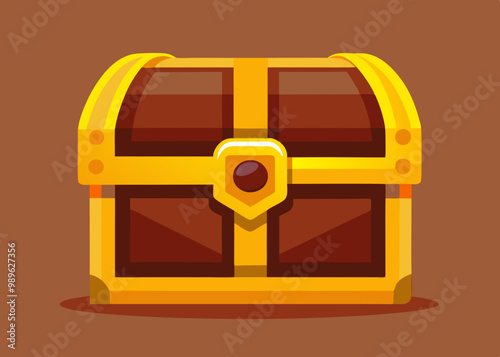 Treasure Chest, Wealth and Hidden Fortune Vector Illustration