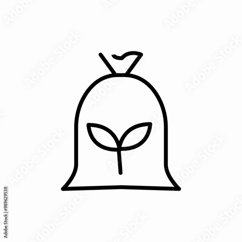 plants leaf bag icon sign vector