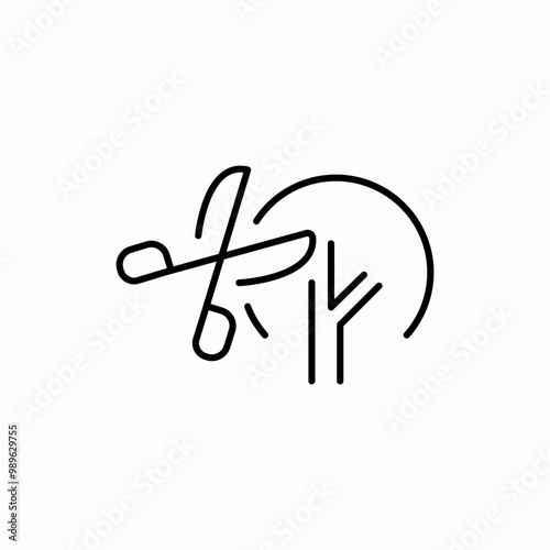 tree pruning icon sign vector