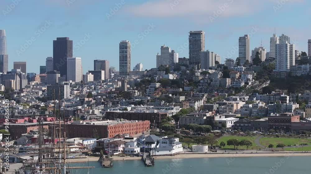 Skyline city At San Francisco in California United States. City skyline panorama after sunset with city lights, the Bay Bridge and highway leading into the city, California, USA Skyline city At San Francisco in California United States. City skyline panorama after sunset with city lights, the Bay Bridge and highway leading into the city, California, USA