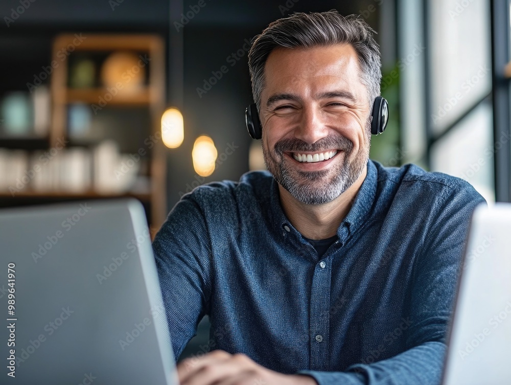 Happy Businessman Smiling at the Camera