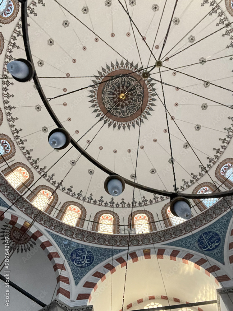 interior mesquita árabe arabesco istanbul islã islâmico palácio dourado azulejo