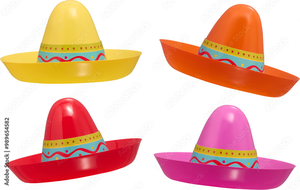 Fototapeta premium Colorful plastic sombrero