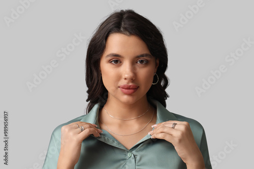 Fashionable young woman in ...