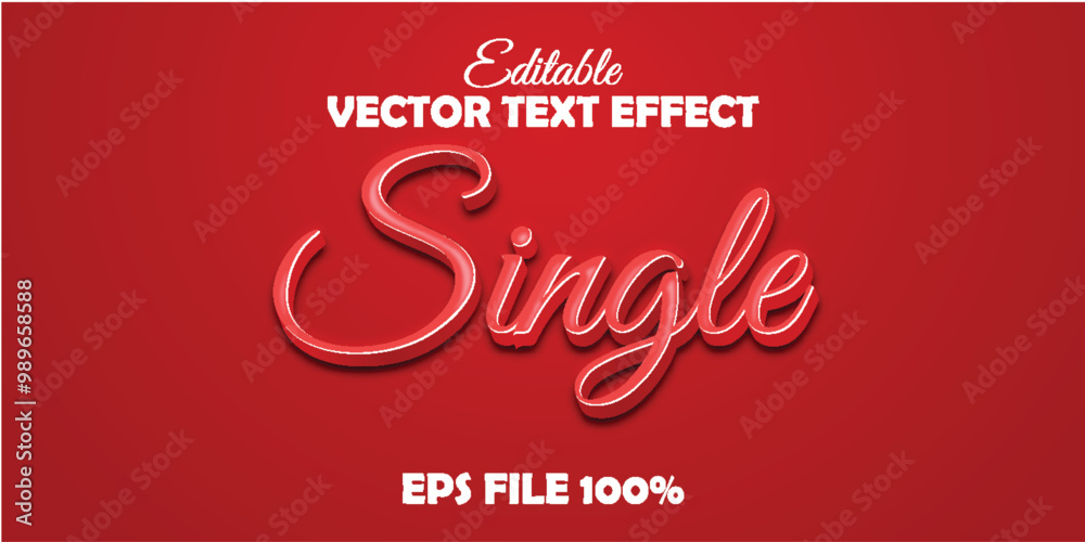 Single text effect, editable text style Single text effect, editable text style