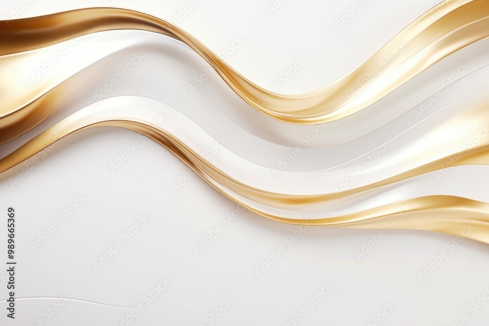 Free plain white background with gold wave Free plain white background with gold wave